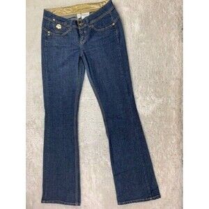 Dercon Size 7/8 Womens Jeans Stretch Low Rise Bootcut Embellished